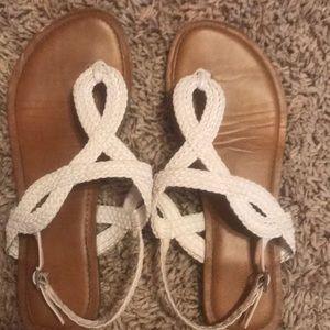White sandals